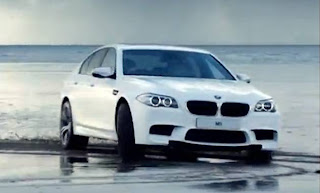 BMW M5 on the beach for the London 2012 Olympic