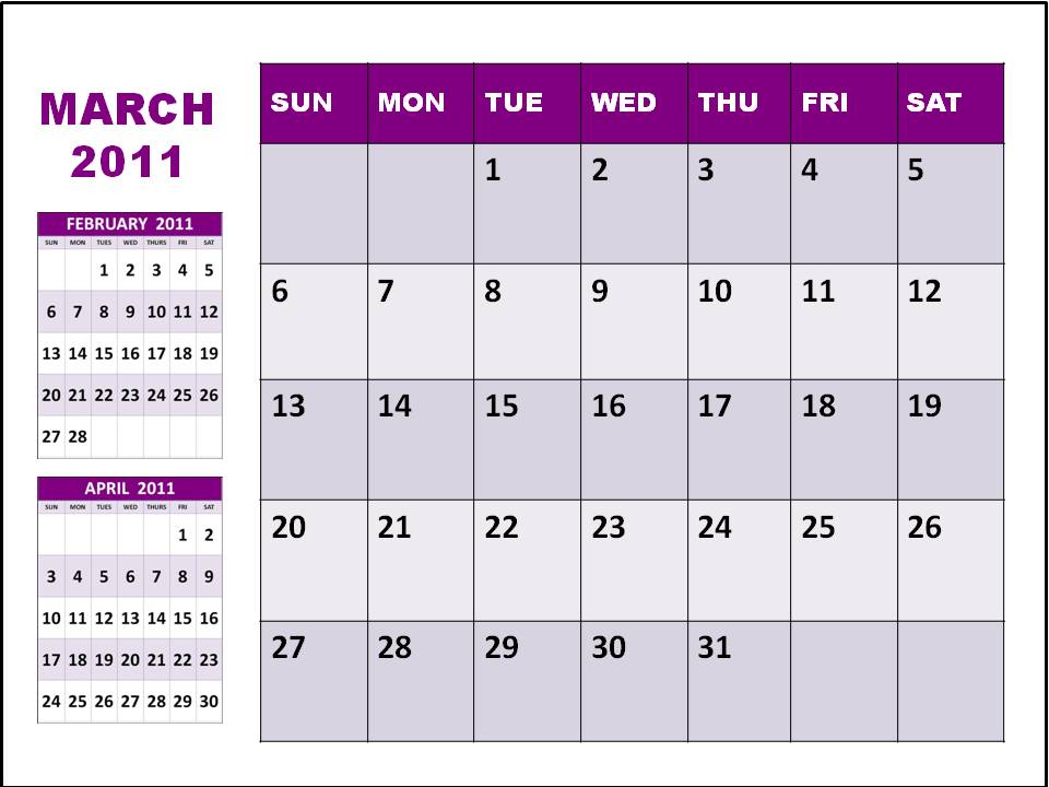 blank march calendars. April lank calendar