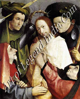 The Great Artist Hieronymus Bosch Painting Gallery “The Crowning with Thorns” c.1490-1510 29" x 23 ¼" National Gallery, London 