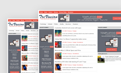 TriVusion Blogger Template