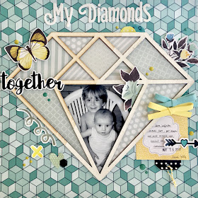 My Diamonds Scrapbook Page by Angela Tombari for YupplaCraft DT