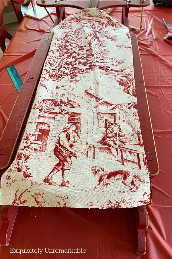 Adding Fabric To A Decorative Sled