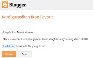Cara Mengganti Icon Blogger 