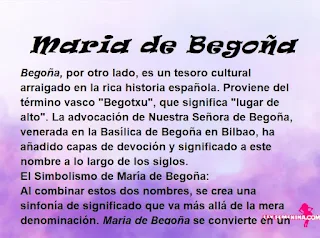 ▷ Significado del nombre Maria de Begoña