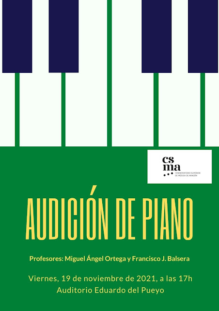 Cartel audición de piano