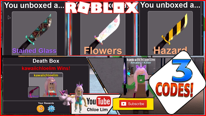 Chloe Tuber Roblox Murder Simulator Gameplay 3 Codes And 2 Code Glitches Infinite Unique Crates And Knives - new knives crazy murder roblox