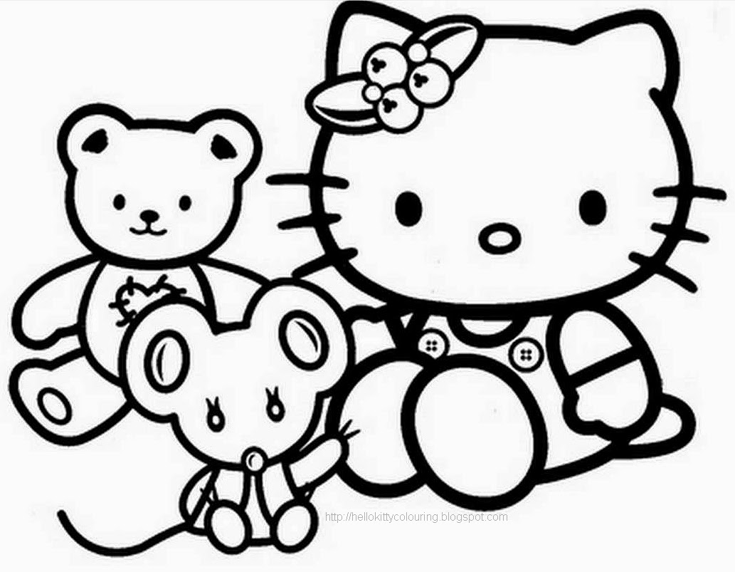 10 Mewarnai Gambar Hello Kitty