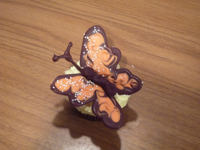 I got the idea for monarch butterfly cupcakes from a book I borrowed from 