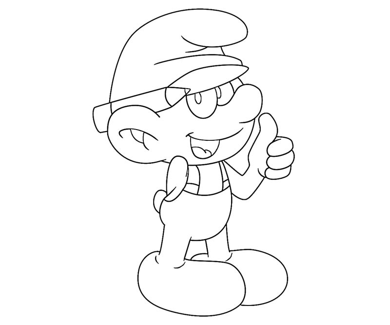 #9 Handy Smurf Coloring Page