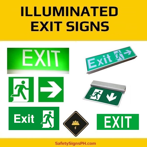 Illuminated Exit Signs - SafetySignsPH.com Philippines