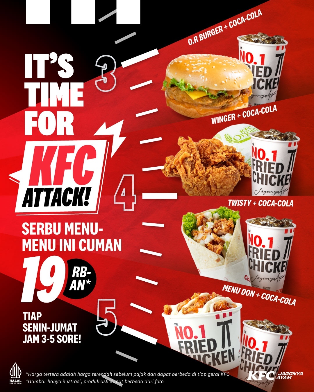PROMO KFC ATTACK MULAI RP. 19RIBUAN AJA PER MENU