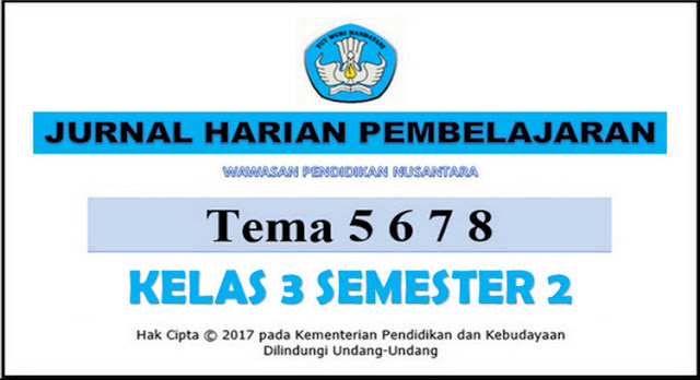 Jurnal Harian Kelas 3 Semester 2 Kurikulum 2013 Revisi Terbaru