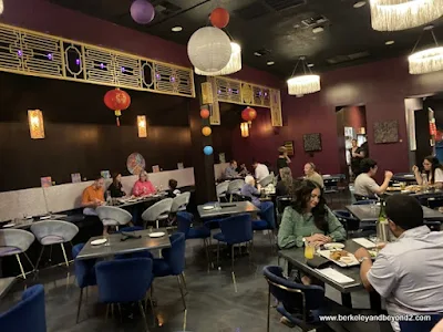 colorful dining room at Dashi Sichuan Kitchen + Bar in San Antonio, Texas