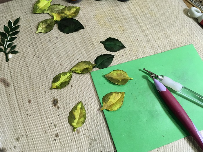 63 Hand-Embossing Leaves