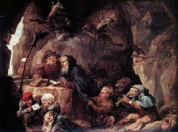 The Temptation of St. Anthony by David Teniers the Younger, Macabre Art, Macabre Paintings, Horror Paintings, Freak Art, Freak Paintings, Horror Picture, Terror Pictures
