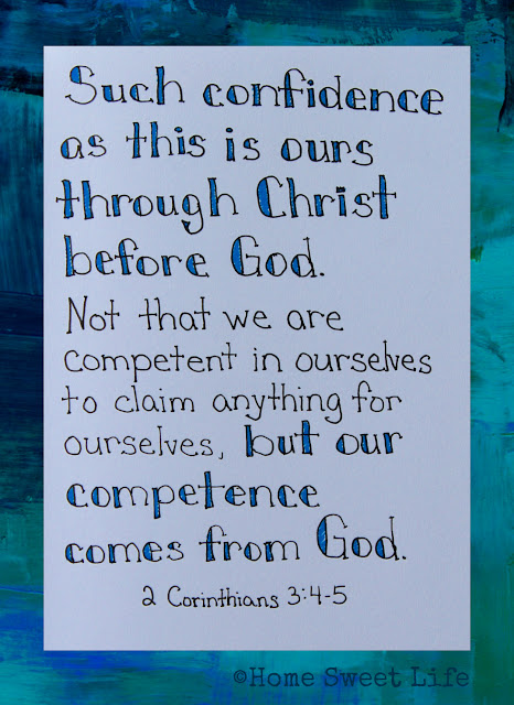 Scripture Writing, 2 Corinthians 3:4-5