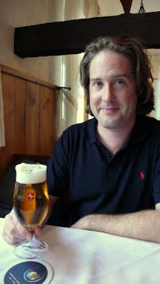 Chris at a roadside inn in Northern Germany, 2009.