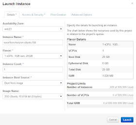 OpenStack Horizon boot SoftLayer compute instance