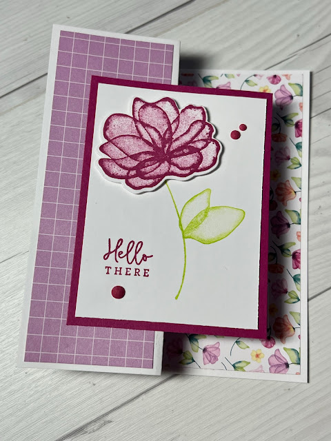 Floral card using Stampin' Up1 Translucent Florals Stamp Set