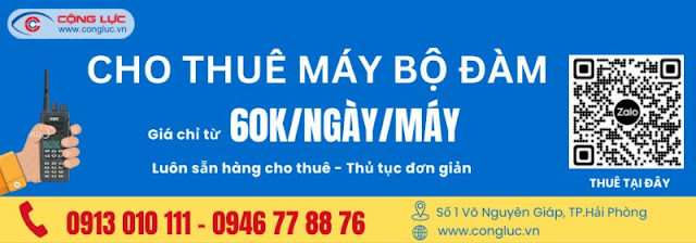 địa chỉ cho thuê máy bộ đàm cầm tay tại hải phòng