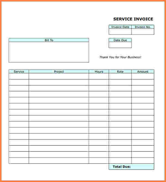free blank invoice template for excel