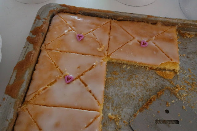 Kinder backen Rezept Blechkuchen einfach