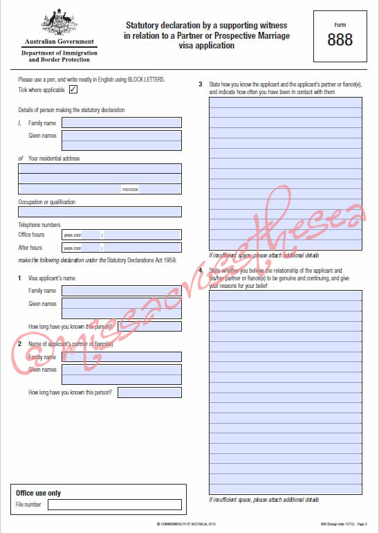 Miss Across the Sea (Eng): Stage 2 Applying Partner Visa Australia