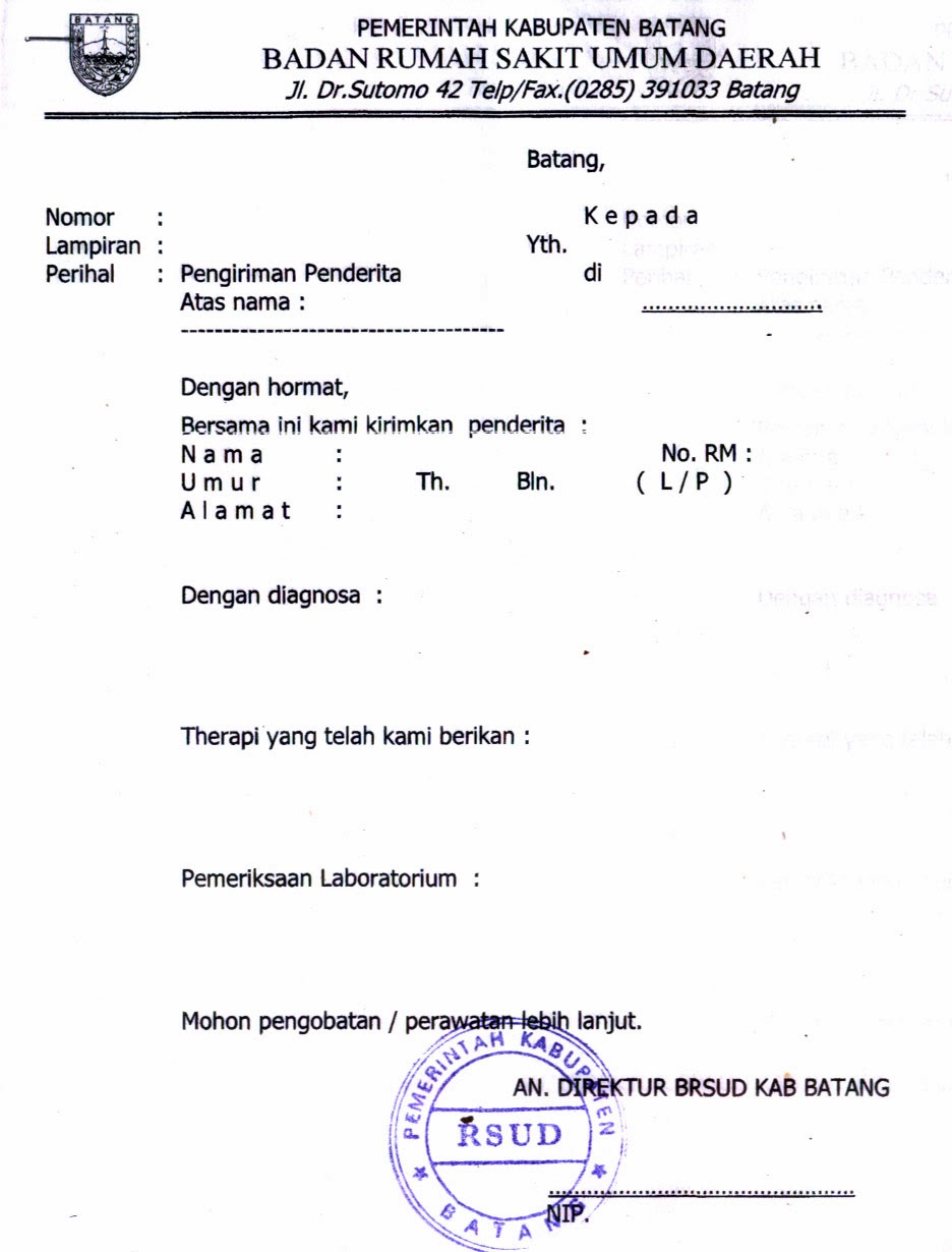 Contoh Surat Sakit Dokter Bandung - Surat 29