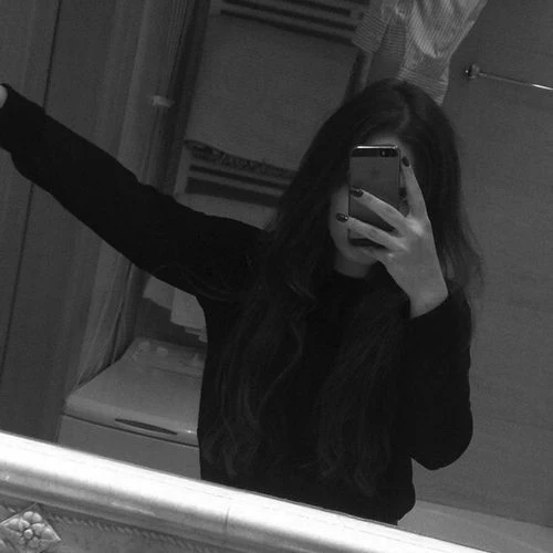 Mirror Selfie Instagram Hidden Face Black and White Dpz for Girls