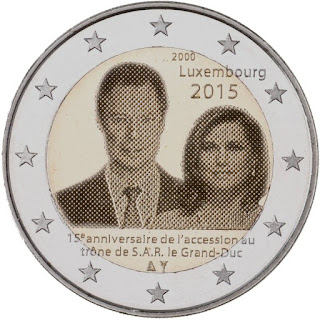 2€ 15 ans du règne 2015 Luxembourg