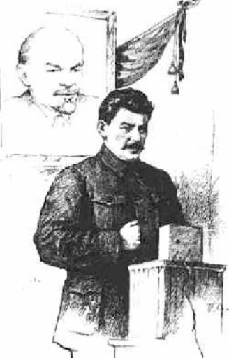 Stalin mit der "hidden hand" der Illuminaten