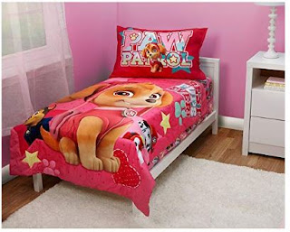 Paw Patrol Skye Best Pups Ever 4 Piece Toddler Bed Set, Pink 