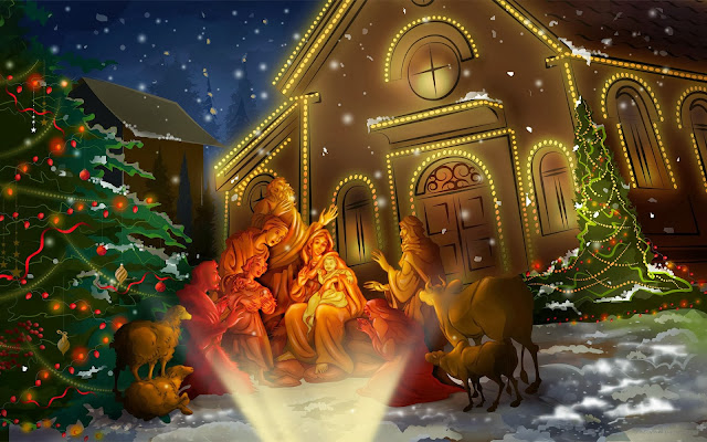 Happy Merry Christmas Animated Rocking Wallpaper HD Download 2014