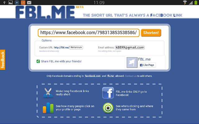 facebook short url ตั้งชื่อเฟสบุคสั้นๆ ด้วย Fbl.me