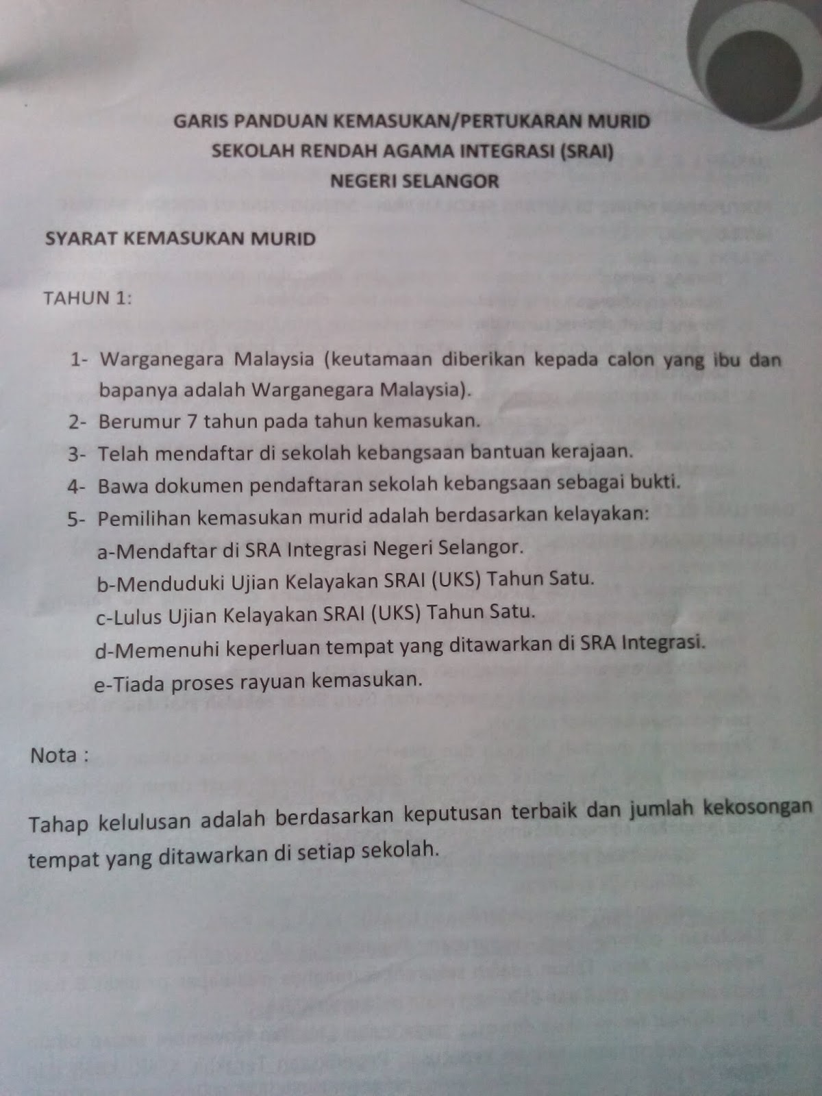 Jom Bahagia: Contoh Soalan Sekolah Integrasi Selangor