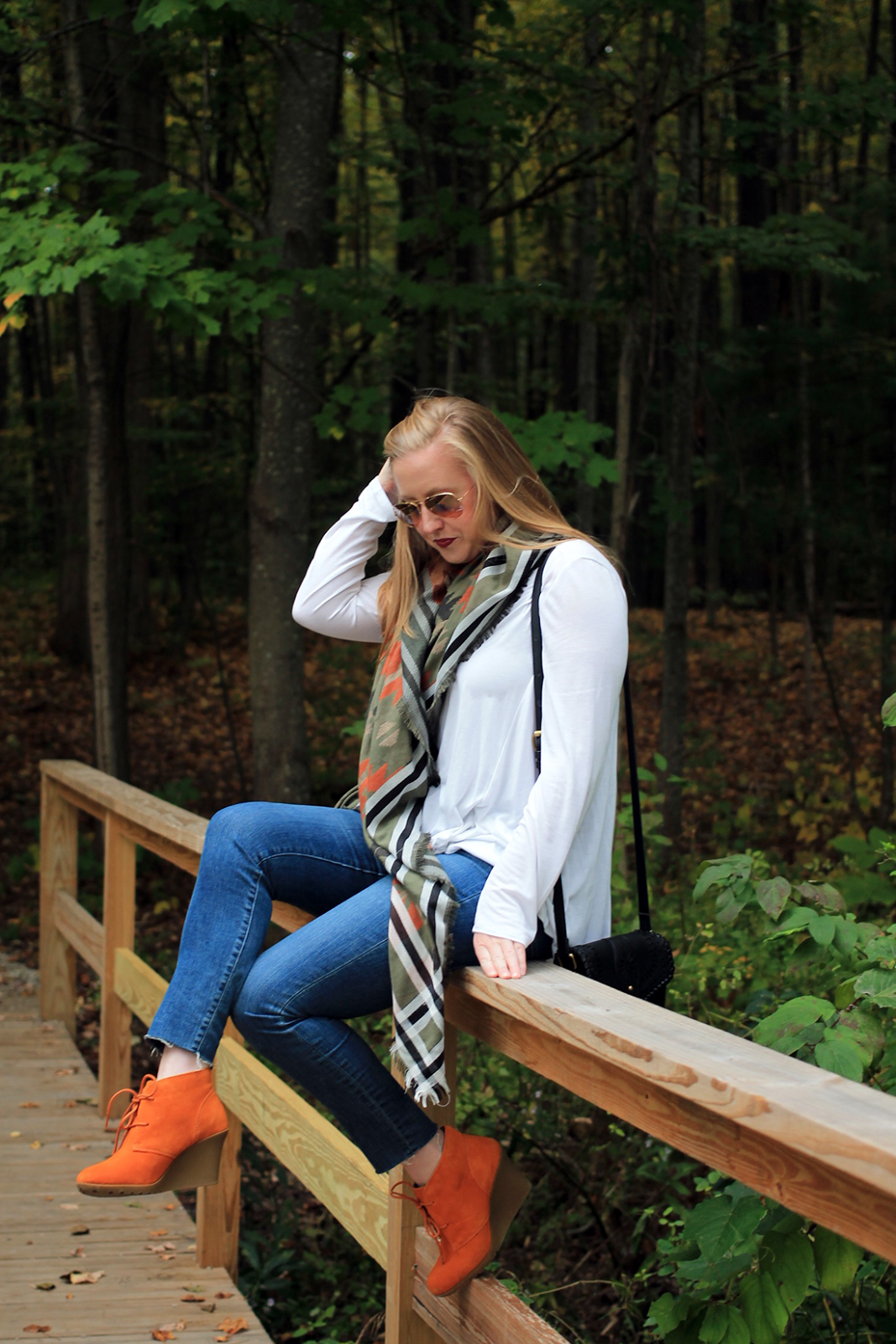 boston blogger fall; new england style blogger; white mountain shoe collaboration; bp southwestern scarf; nordstrom scarf under $30;