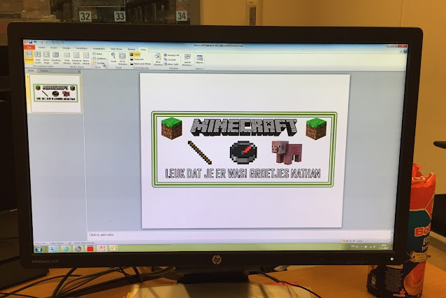 Minecraft traktatie gratis Template