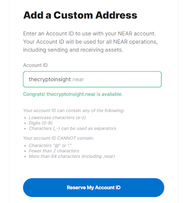 how to add custom address to the near wallet