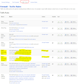 additional Traffic Rules for IPv6 Auto Config