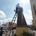 PREPARATIVOS: Monumento de Frei Damião na Praça da Matriz, receberá pintura para os festejos do nascimento do frei