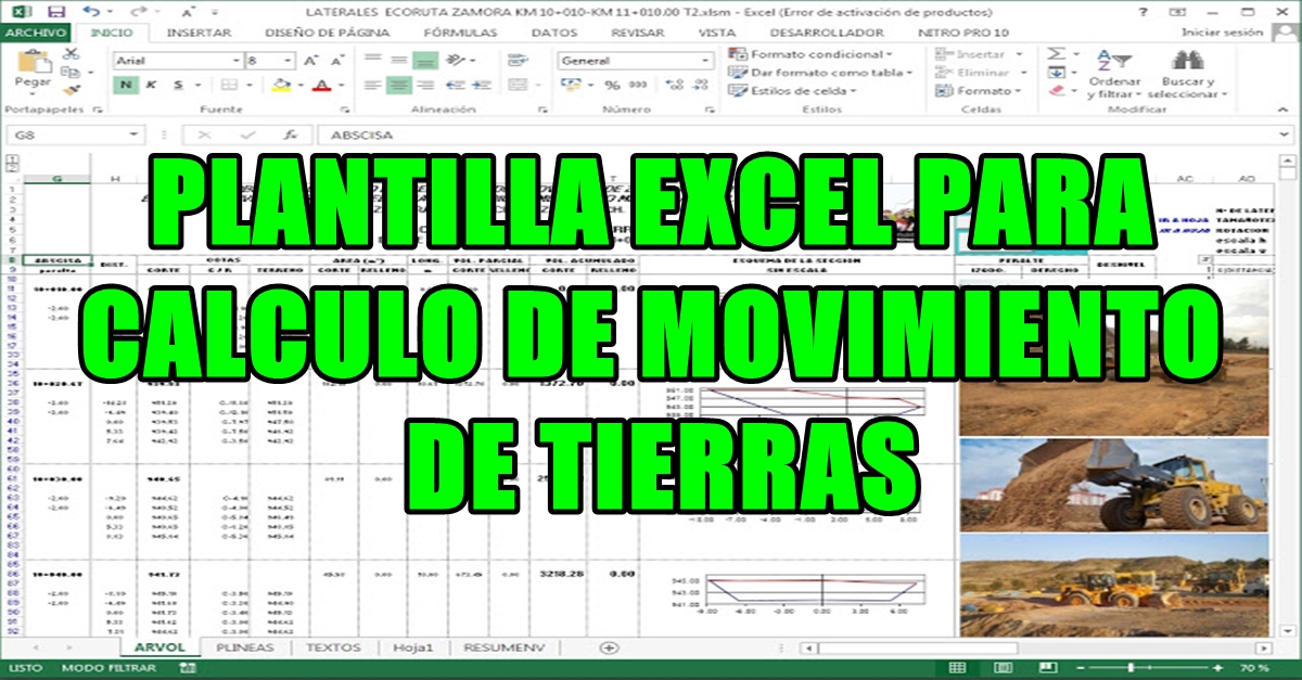 
metrado de movimiento de tierras excel