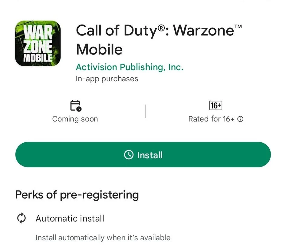 Call of Duty Mobile icon on the smartphone home screen