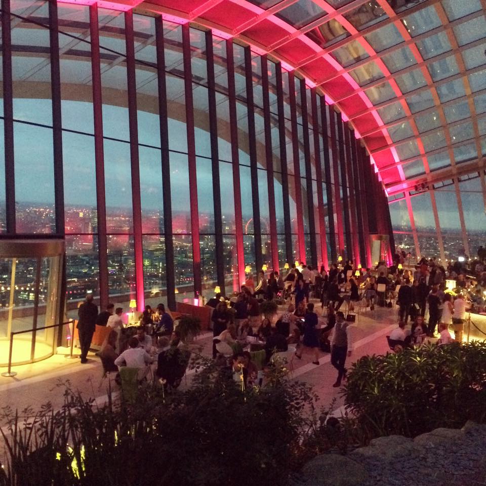 London A Twinkly Evening At The Sky Garden Roses And