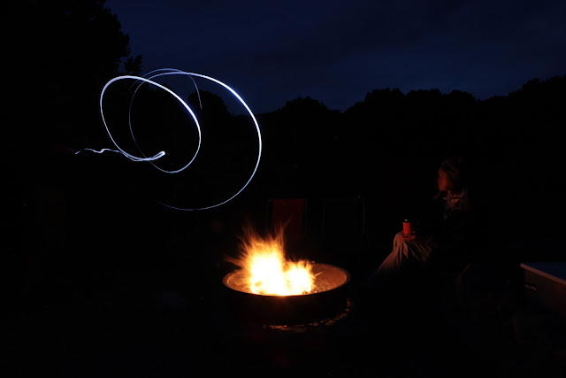 Simple light painting over a campfire at Great Sand Dunes N.P.