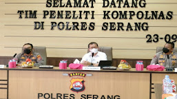 Dukung Penegakan Hukum yang Presisi, Tim Peneliti Kompolnas Sambangi Polres Serang