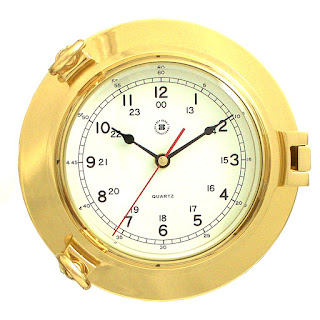 Brass Porthole Tide Time Clock by Bey Berk, On Sale Now!