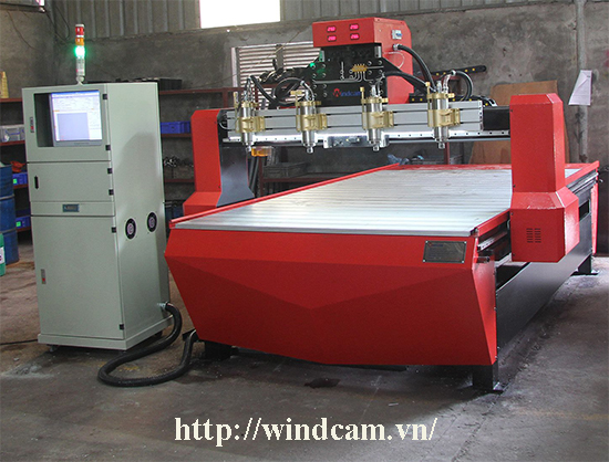 Máy CNC khắc gỗ 1325-4 đầu Chiếc máy đang được sử dụng nhiều nhất hiện nay 2