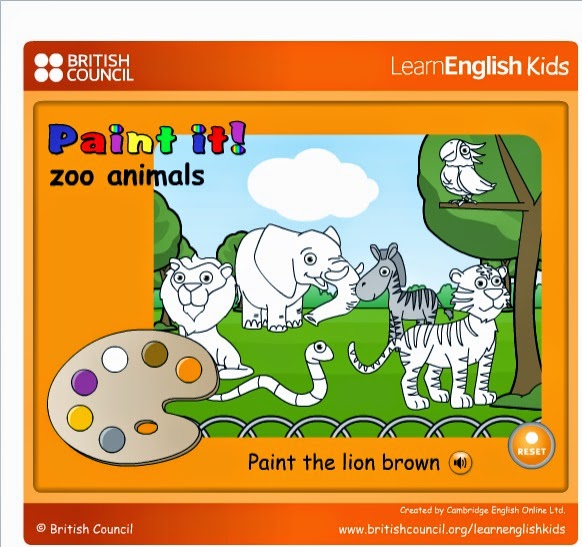 http://learnenglishkids.britishcouncil.org/en/word-games/paint-it/zoo-animals