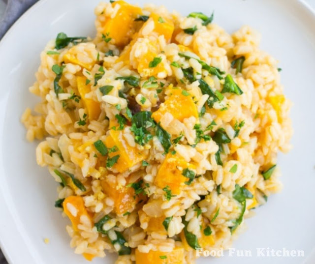 VEGAN RISOTTO WITH ROASTED BUTTERNUT SQUASH