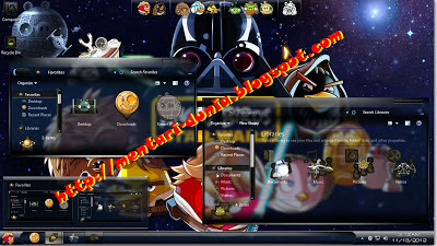 Download Tema Angry Birds Skin pack Transparan windows 7